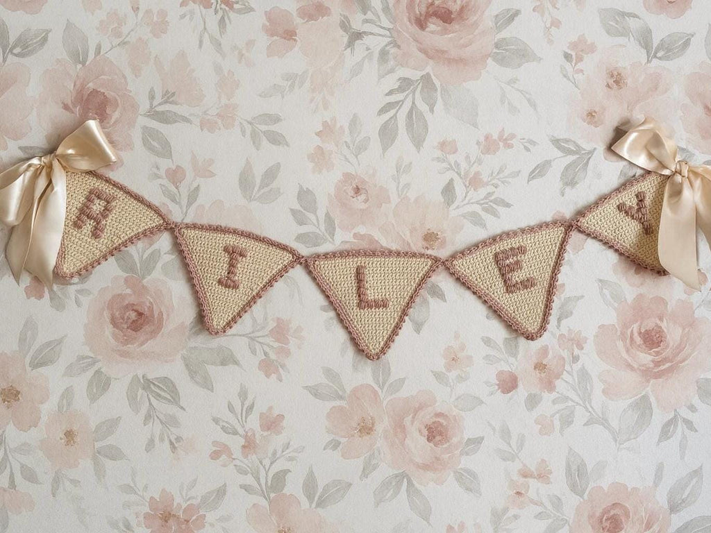 Handmade Baby Name Banner – Personalized Nursery Garland