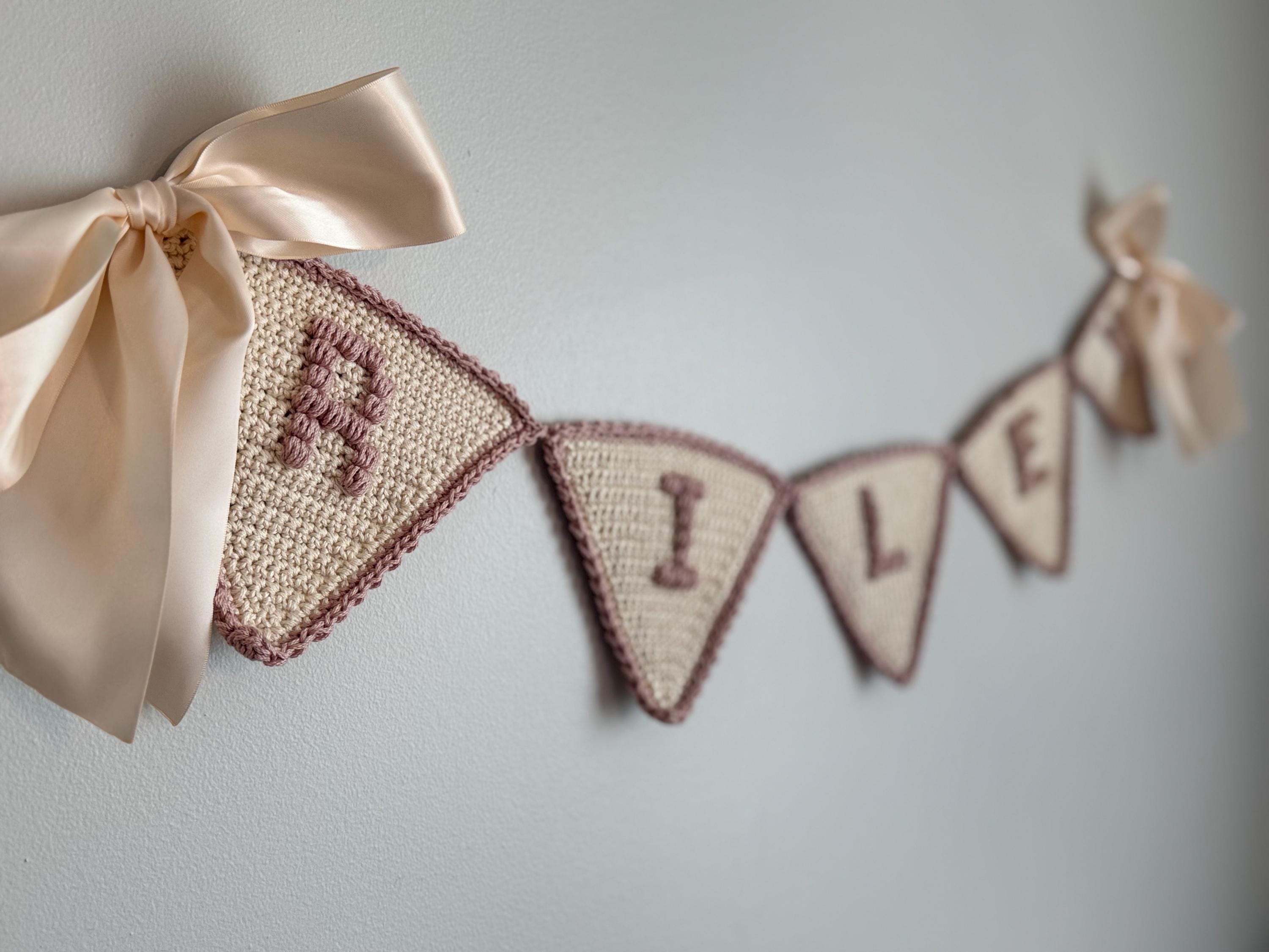 Handmade Baby Name Banner – Personalized Nursery Garland