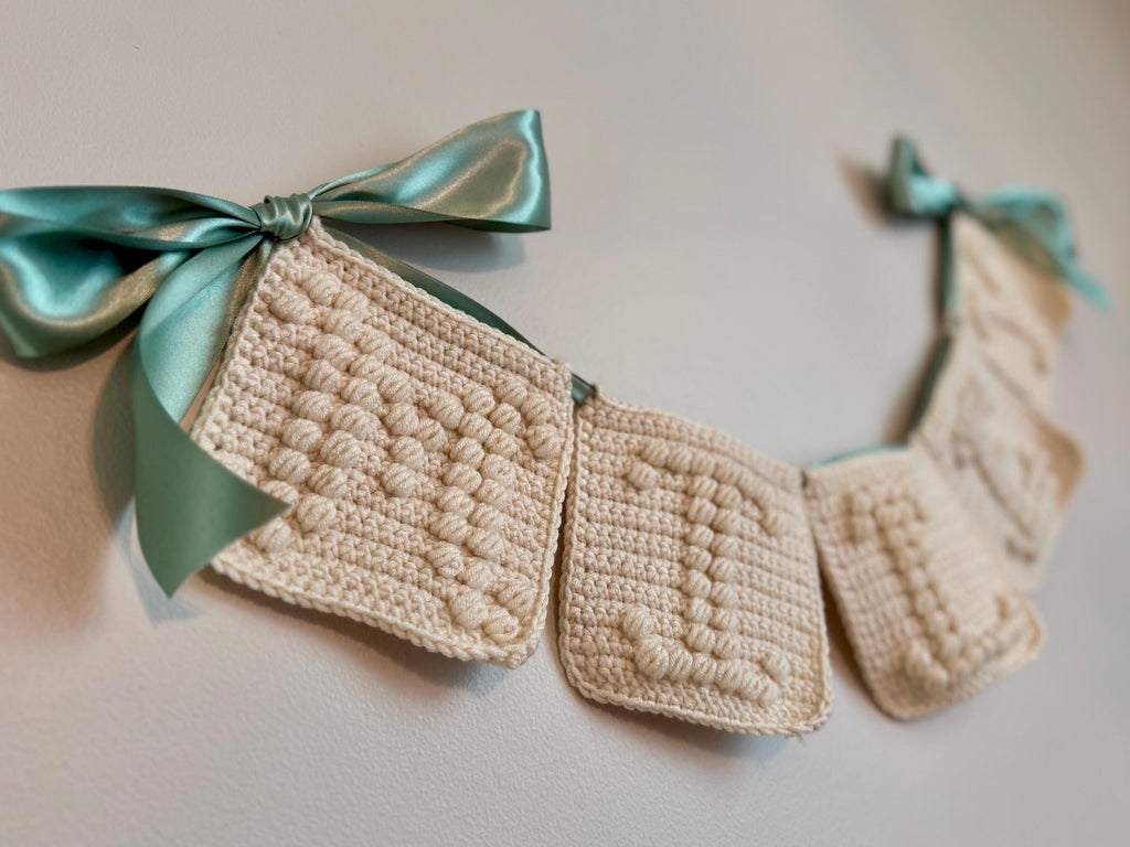 Personalized Name Banner: Handmade New Baby Nursery Decor for Girls