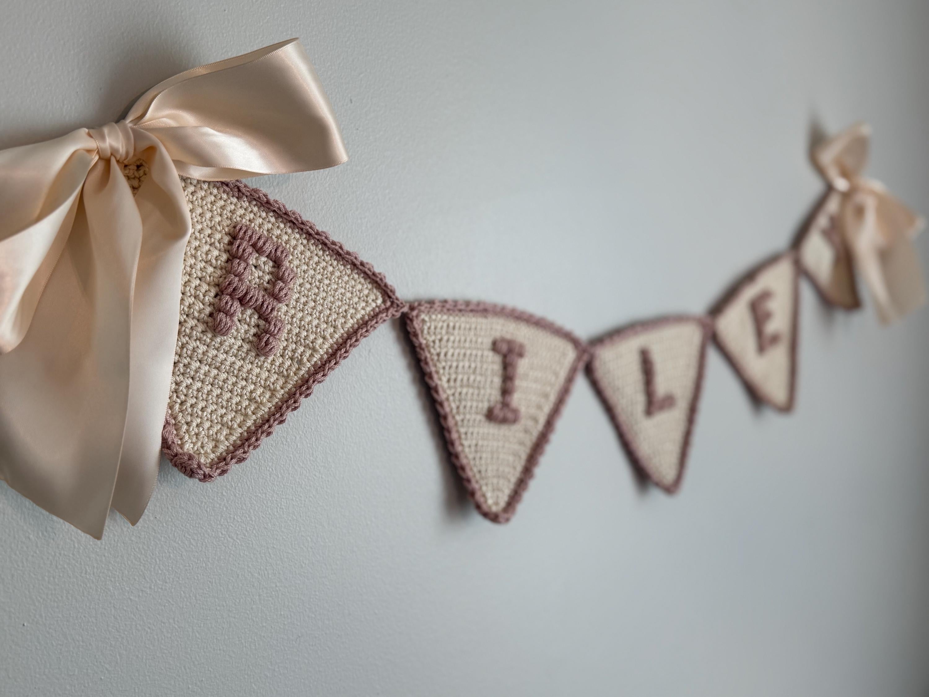 Handmade Baby Name Banner: Personalized Nursery Decor
