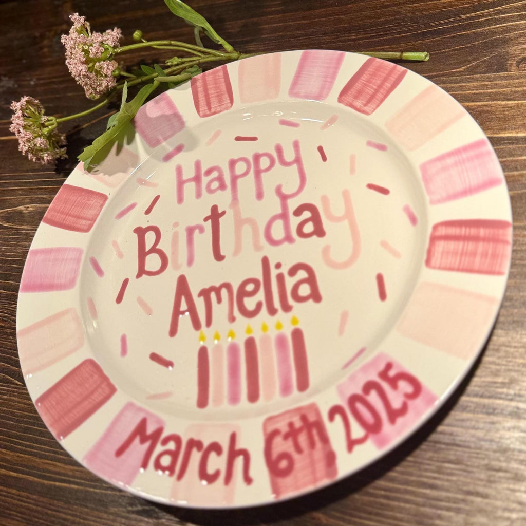 Personalized Ceramic Plate: Birthday Plate Tradition, Food Safe