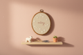 Hand Embroidered Floral Custom Name Hoop – Personalized Nursery Decor (7x6 Oval)