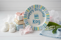 Personalized Baby Keepsake Plate: Hand-Painted Ceramic First Birthday Gift
